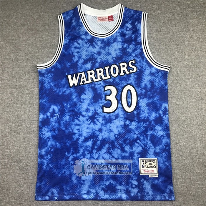 Camiseta Golden State Warriors Stephen Curry NO 30 Galaxy Azul